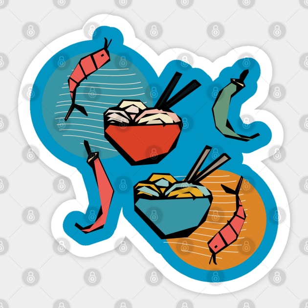 Noodle Bowl Sticker by bruxamagica